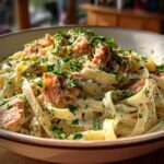 Fetuccini Cremoso con Salmón