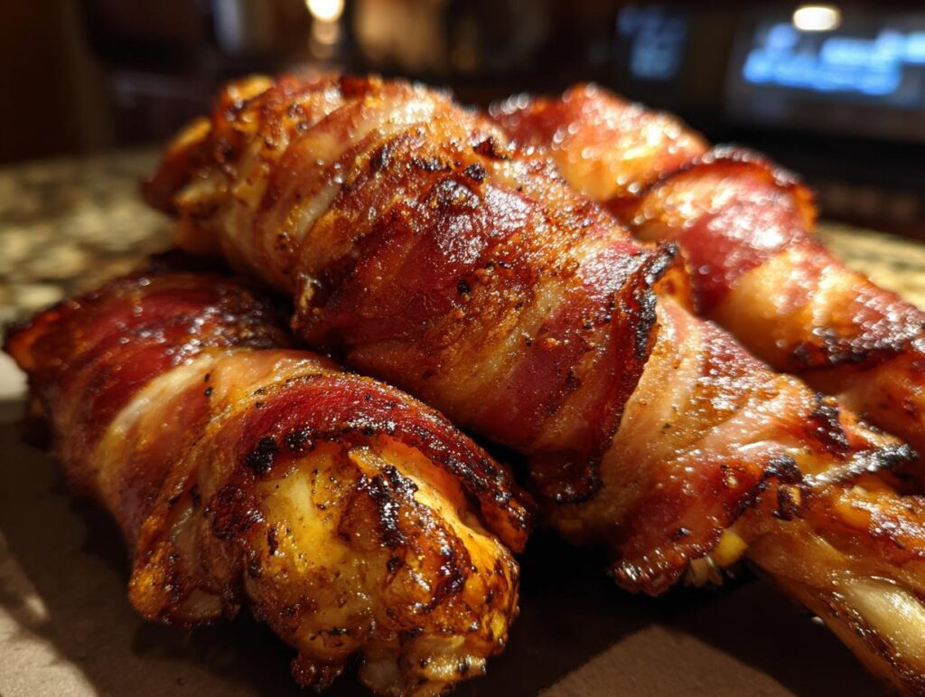 Piernas de Pollo con Tocino