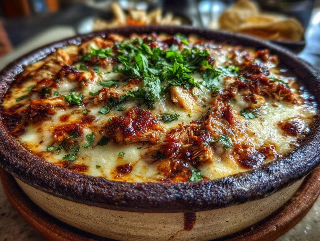 Queso Fundido con Tinga