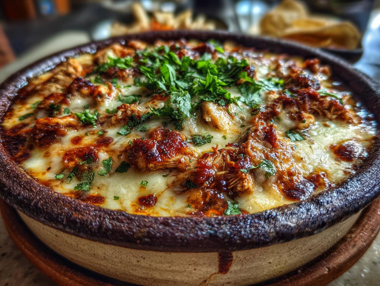 Queso Fundido con Tinga