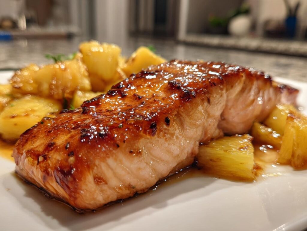 Salmón Teriyaki con Piña