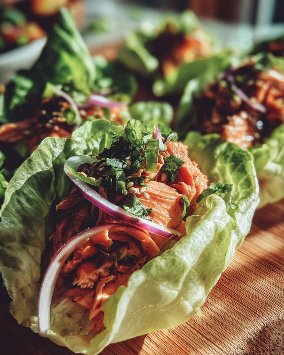 Tacos de Lechuga con Salmón - detail 1